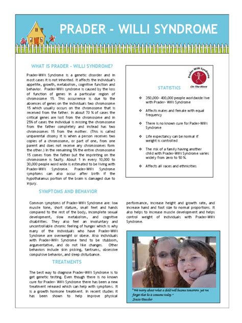 prader willi syndrome fact sheet.